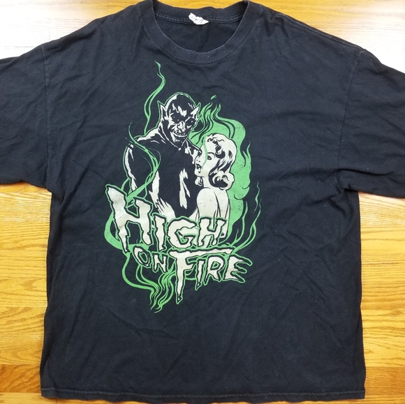 Vintage Other - VTG High on Fire Reefer Madness Band Black Shirt Vintage Other - VTG High on Fire Reefer Madness Band Black Shirt